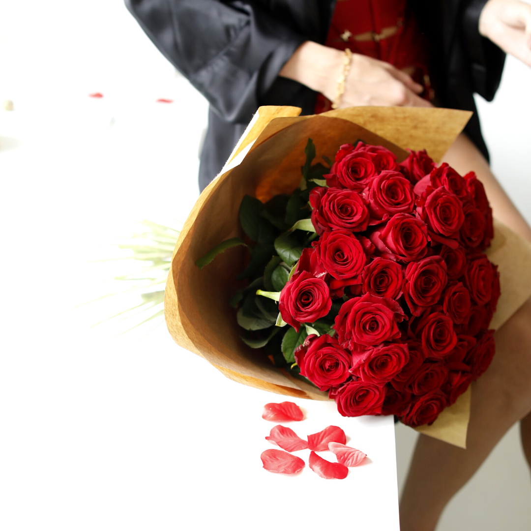 25 Mix Rose Bouquet - Happy Birthday Flower Bouquet Delivery In Japan