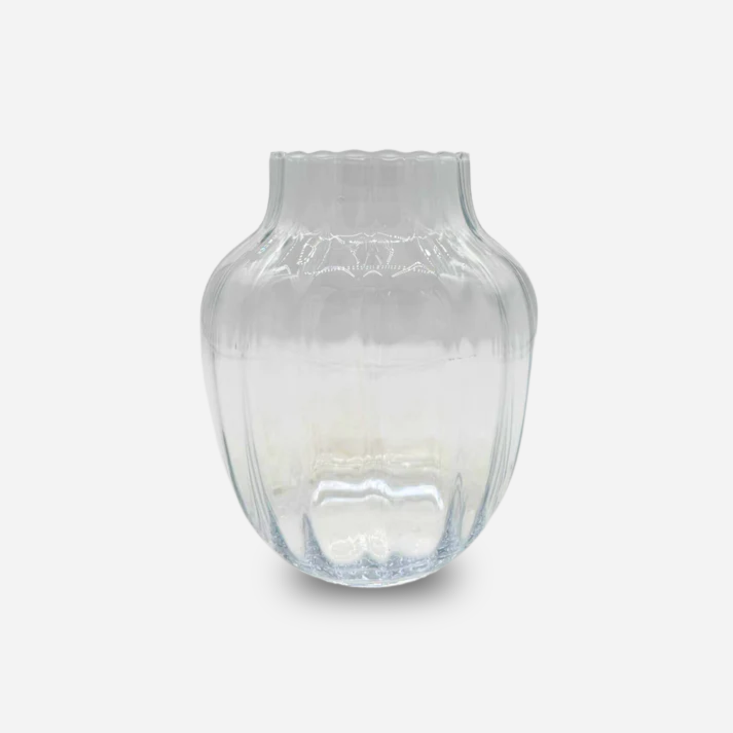 Classic Clear Bevelled Vase