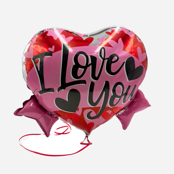Red and Pink I Love You Balloon