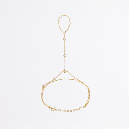 Droplet Hand Chain - Gold