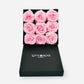 9 Infinity Pink Roses in a Black Box