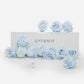 12 Infinity Blue Roses in a White Box